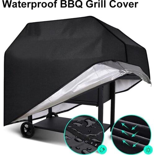 Sunshade Waterproof BBQ Grill Cover Barbeque Cover Anti Dust Rain UV For Charcoal Electric Barbecue Accessories Outdoor Garden