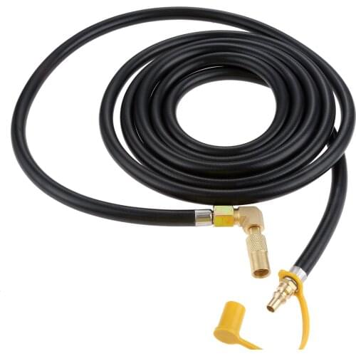 1set 1/4" RV Quick Connect Plug Grill Stove Propane Hose with Elbow Adapter Fitting 12 FT Fits for Blackstone 17"/22" Griddle