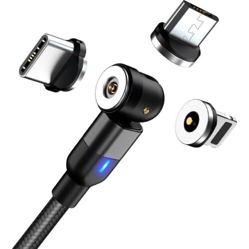 1M 2M Phone cable magnetic cabes led indicator nylon braided charge cable type c cable micro usb cable mobile phone accessories