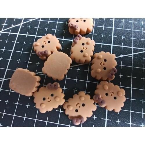 1pcs/lot resin flat back Simulation smile cookie 13mm Cabochons Scrapbooking Hair Bow Center DIY Christmas decration