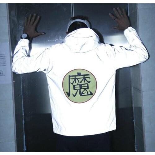 2020 Spring autumn men waterproof women 3m all reflective jackets windbreaker hooded coats hooded fluorescent sportswear jacket