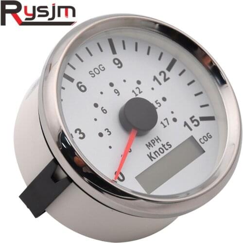 85mm Car Digital GPS Speedometer Marine Odometer Speed Gauge 0-17MPH 15Knots 12V 24V Boat Yacht Vessel SOG COG Meter Motorcycle