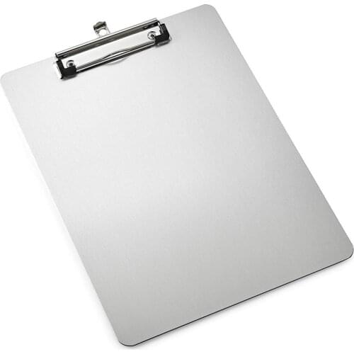 A4 Aluminum Clipboard 210 * 297MM Silver Storage Office Supplies For Handing