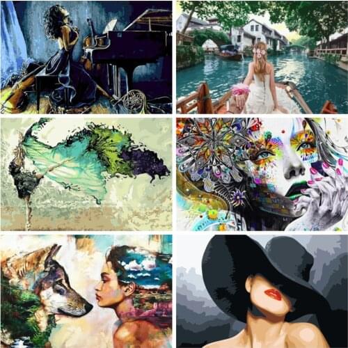 5D DIY Diamond Painting By Numbers Adults Women Portrait Full Round With AB Drill Art Home Decoration For Unique Handicraft Gift