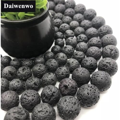 Lava Rock Beads 4-16mm Round DIY Natural Stone Bead Semi Precious Loose Bead DIY