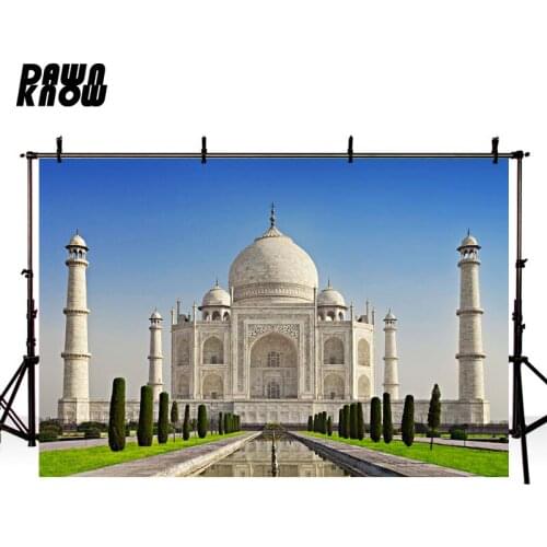 DAWNKNOW Taj Mahal Photography Background Blue Sky Scenic Photo Studio Photographic Backdrops Wedding Children Photocall lv1430