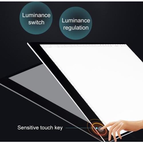 A3 LED Dimmable Copying Board Animation Sketching Tablet Touch Copy Desk Table Practical Profiling Board Animation Sketch