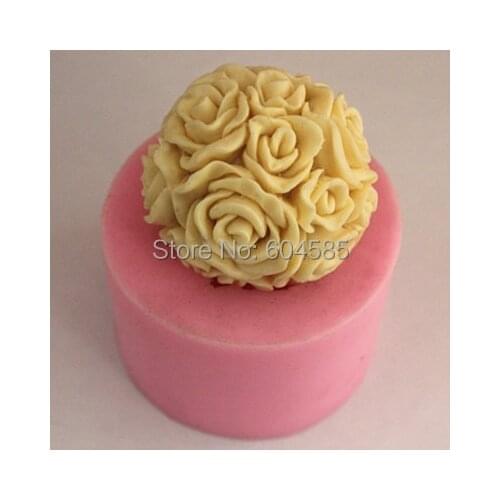 DIY Stereo Rose Silicone Handmade Soap Candle Mold