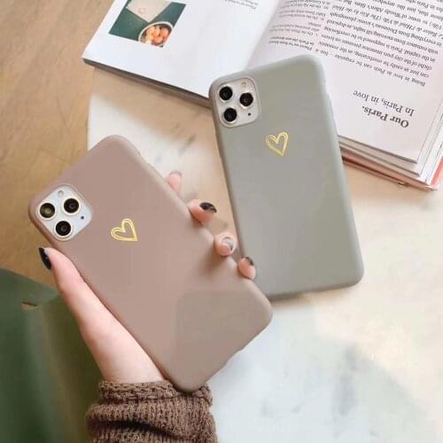 IPhone 11 Bronzing Lovely Mobile Phone Shell Apple Se Simple Solid Color TPU Soft Xsmax Applicable Silicone Protection