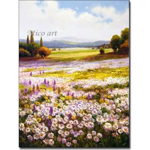 Knife Flower Art Oil Painting 100% Hand Painted Textured Paintings Wall Hangings Pictures Decor Canvas Artwork Home Showpieces