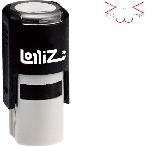 LolliZ "Happy Eyes Closed" Pre-Inked Rubber Stamp
