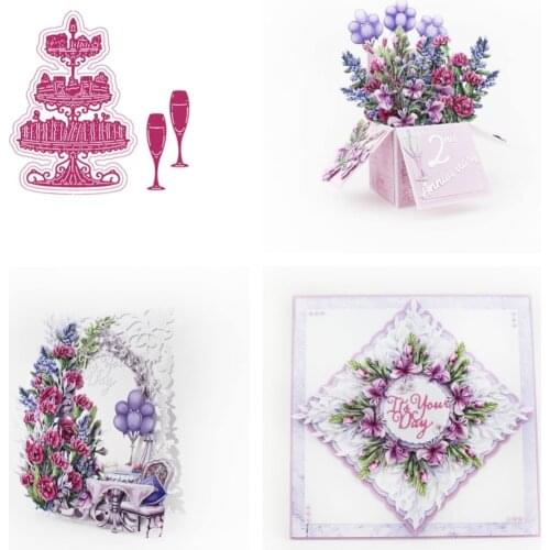 Hot Champagne Metal Cutting Die Scrapbook Embossed Paper Card Album Craft Template Cut Die Stencils New for 2021 Arrive