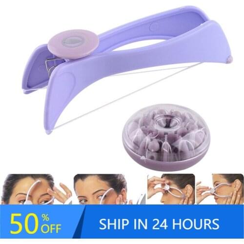 Mini Women Hair Removal Epilator Facial Hair Remover Spring Threading Face Defeatherer For Cheeks Eyebrow Makeup Tool 40