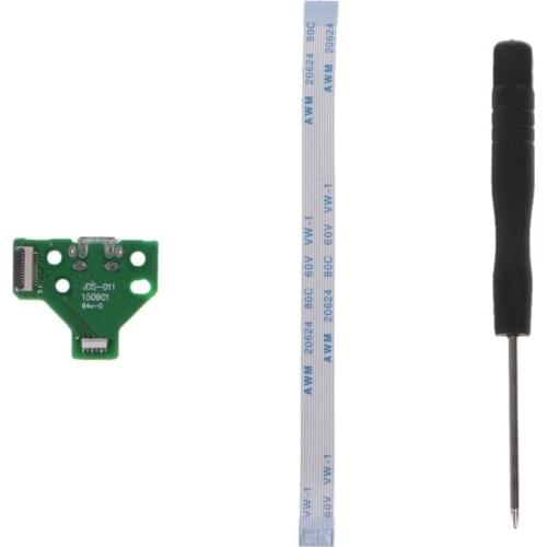 Circuit Board Slim USB Charging Plate Controller Socket Port JDS-011 12 Pin Flexible Power Cable Replacement Parts for sony 4