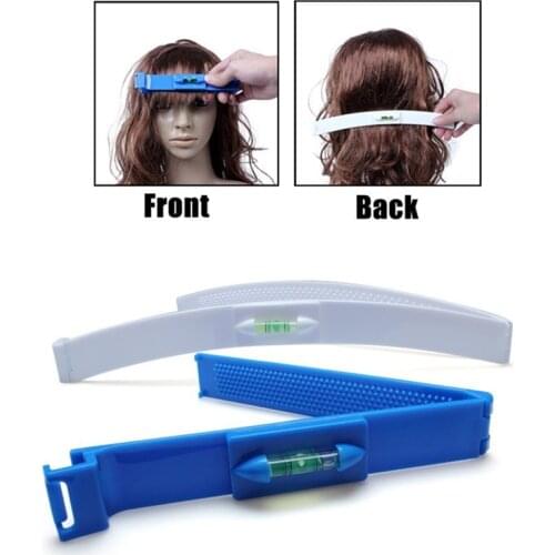 Artifact Style Hair Cutting Kit Clip Fringe Bangs Styling Cut Tool Set DIY Home hair trimming ruler tool with spirit level