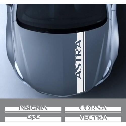 Auto Engine Bonnet Trim Decal For Opel OPC Astra J H G K Insignia Corsa D B E Mokka Vectra B Car Hood Cover Stickers Accessories