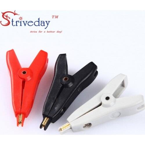 5pcs NEW Plated copper alligator clip test clip LCR positive and negative poles of a low resistance flat folder long 52mm
