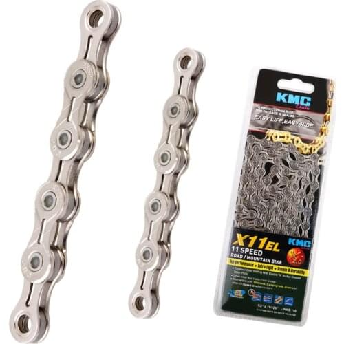 Original KMC X11EL-NP KMC 11 Speed Chain Silver for Trekking 116 Links Extra Light Nickel Plated 11S Chain + Missing Link