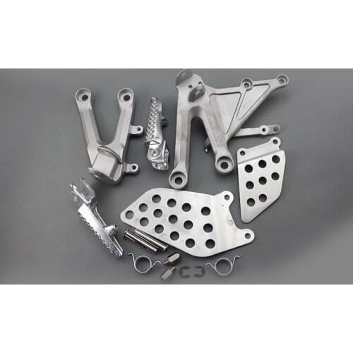 Silver Front Passenger Foot Peg Footrest&Bracket For Honda CBR1000RR 2004-2007