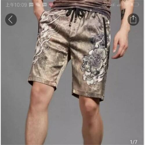 High quality Summer Casual Shorts Mens Short Pants Beach Knee Sweatpants Length Fitness