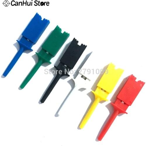 12ps Test Hooks Clips for Logic Analyzers Logic Test Clip Red Black Yellow Green Blue White Flattening Test Flat Hook Connection