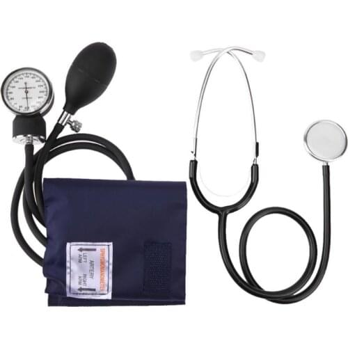 New Manual Arm Sphygmomanometer Blood Pressure Gauge with Stethoscope Monitor Device Health Monitors
