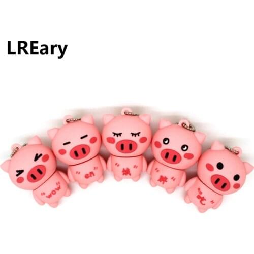 64GB cute pig usb flash drive usb 2.0 4GB 8GB 16GB 32GB pen drive 128GB pendrive memoria Stick