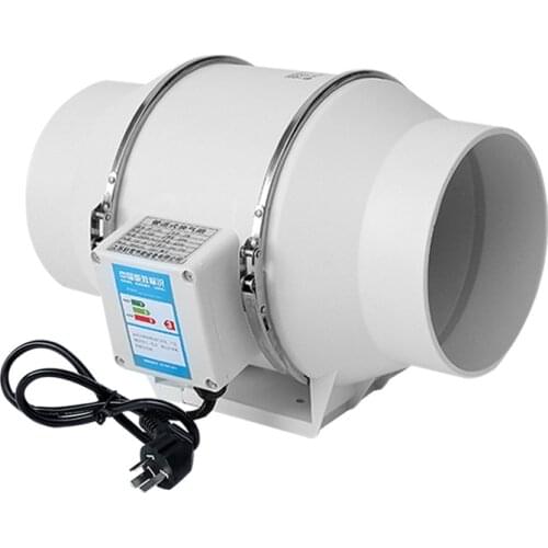 5'' Exhaust Fan Silent Inline Pipe Duct Fan Bathroom Extractor Ventilation Kitchen Toilet Wall Air Cleaning Booster Blower