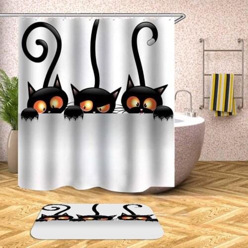 35 Animals Shower Curtain Waterproof Bath Curtains for Bathroom Bathtub Bathing Cover Extra Large Wide 12pcs Hooks