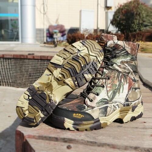 07 Boots Male Tactical Army Fans Help Tube Tactics Outdoors Hunting Desert Jungle Camouflage Camping Climbing Hiking Women Shoes