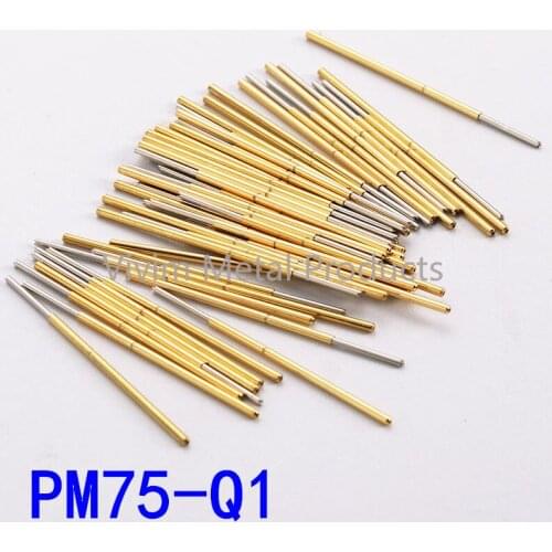 100 Pieces/ Pack PM75-Q1 Straight Round Head Test Probe Length 27.8mm Needle 1.02mm Spring Thimble Home New Probe