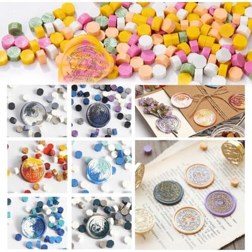 100Pcs Sealing Wax Beads Mixing Color Crafts for Envelope Wedding Postcard Stamp Wax Seal