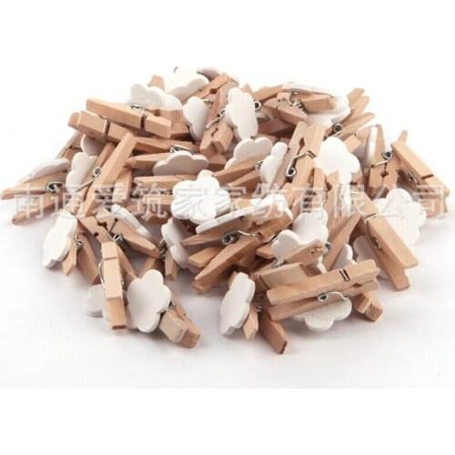 3cm White 100pcs DIY Accessory clips Bows Clip hairband colors fashion creative flowers little cartoon clip wooden