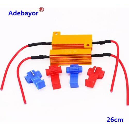 2PCS /lot LED Car canbus Turn Signal Load no error Resistor ecoder Blinker Fix 50W 3R For Audi Magotan BMW Benz