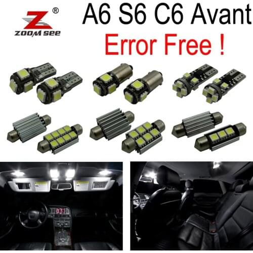 20pc X canbus LED trunk bulb + LED Interior Dome Map Light Kit for Audi A6 S6 RS6 C6 Avant Wagon (2005-2011)