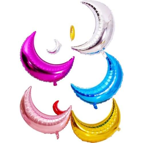 30 Inch Moon Aluminum Foil Balloon Star Festival Valentines Day Wedding Holiday Children Birthday Decorative Balloon