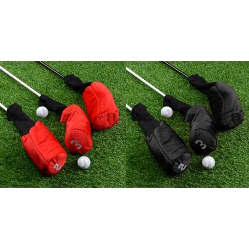 6pcs Golf Fairway Wood Driver Cover Headcover Guard with Long Neck & No