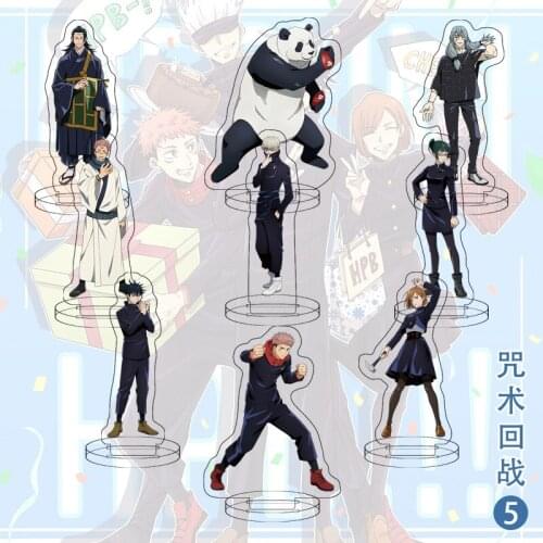 9pcs/set Anime Jujutsu Kaisen Yuji Itadori Gojou Satoru Acrylic Stand Figure Anime Model Toy Gifts Desk Decor Cosplay