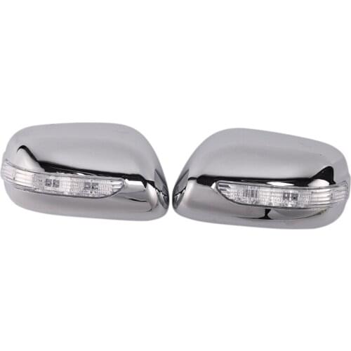 Car Rear View Mirror Cover for Toyota Wish 2003-2007 ABS Chrome Plated Door Mirror Covers with Led