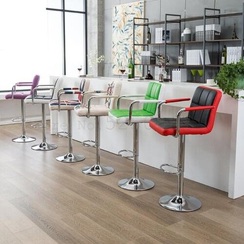 Bar Chair Modern Simple High Stand Lift Chair Backrest Bar Chair Bar Stand Bar Chair Front Stand Chair