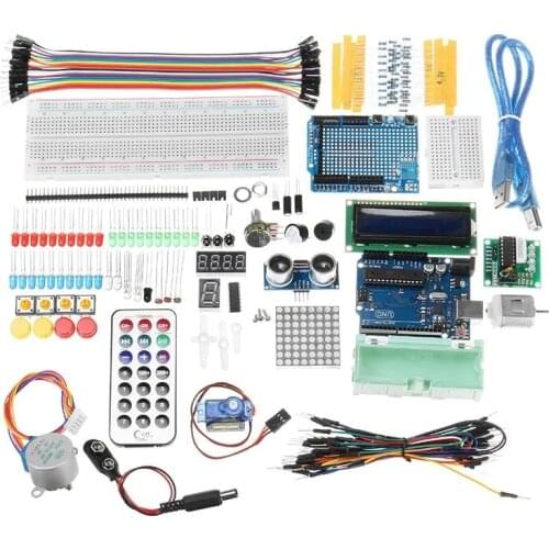 Basic Experimental Starter Kits With UNO R3 DC Motor LCD1602 Display With Plastic Box Package