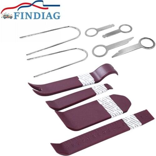12pcs/set Car Removal Repair Tool Car DVD Stereo Refit Kits Installer Plastic Panel Audio Car Door Clip Disassembly Tools