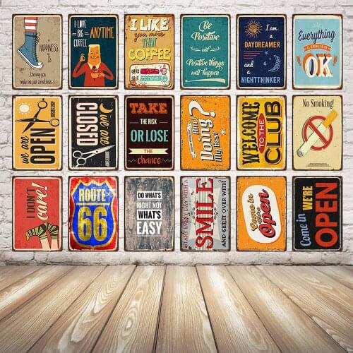 [ Kelly66 ] No Smoking Open Close Tin Sign Poster Home Decor Store Wall Plaque Metal Painting Drop Shipping 20*30 CM Size Dy10