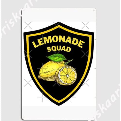 Lemonade Squad Badge Metal Sign Cave pub Painting Décor Cinema Living Room Retro Tin sign Poster