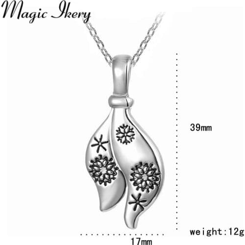 Magic Ikery 2016 New Year Christmas Gift Fashion Snowflake Necklace Pendants Chain Long Necklace Jewelry Women MKA20