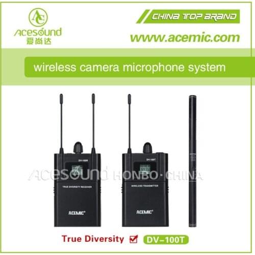 ACEMIC DV-100T Shortgun interview microphone Wireless Camera Microphone System for Camera Outdoor Recording Interview Shooting