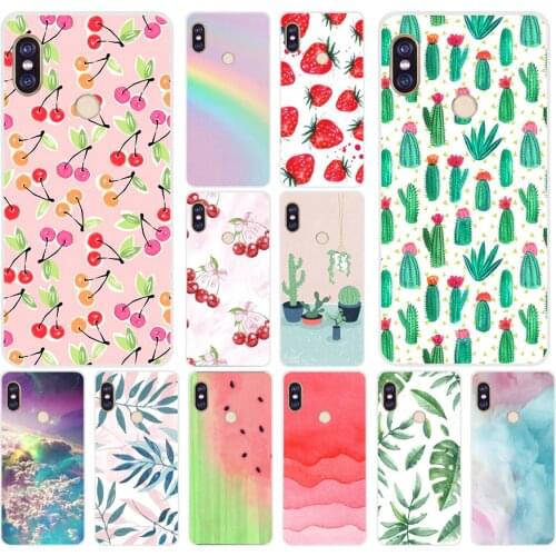 130FG Fashion Artistic Leaf Soft Silicone Tpu Cover phone Case for xiaomi redmi 5A 8 8A 5Plus note 5 5A 8 8t Pro