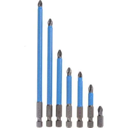 7pc PH2 Anti Slip Electric Screwdriver Bit Set Bits Hex Shank 25mm 50mm 65mm 70mm 90mm 127mm 150mm