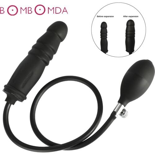Inflate Anal Sex Toys Dildo Anal Plug For Men Expandable Silicone Anal Dilator Airfilled Large Bump Anus Plug Adult Sex Toys