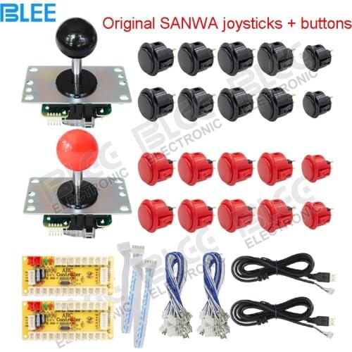Original SANWA Arcade Joystick DIY Kit Zero Delay Arcade DIY Kit USB Encoder To PC PS3 For arcade mame